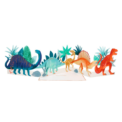 Tarjeta de Cumpleaños Acordeón de Dinosaurios